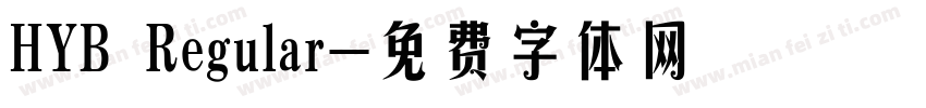 HYB Regular字体转换